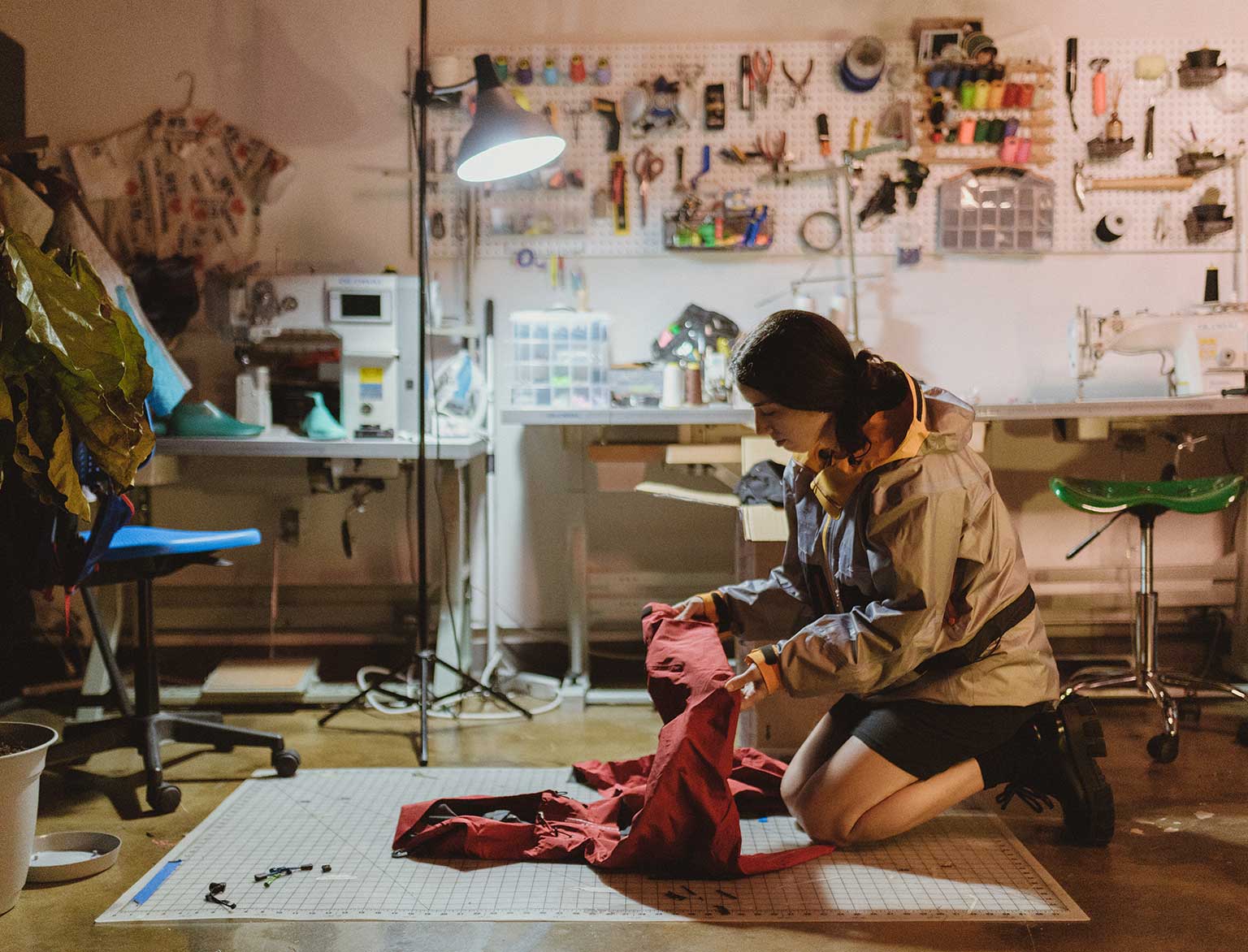 woman checking over clothing