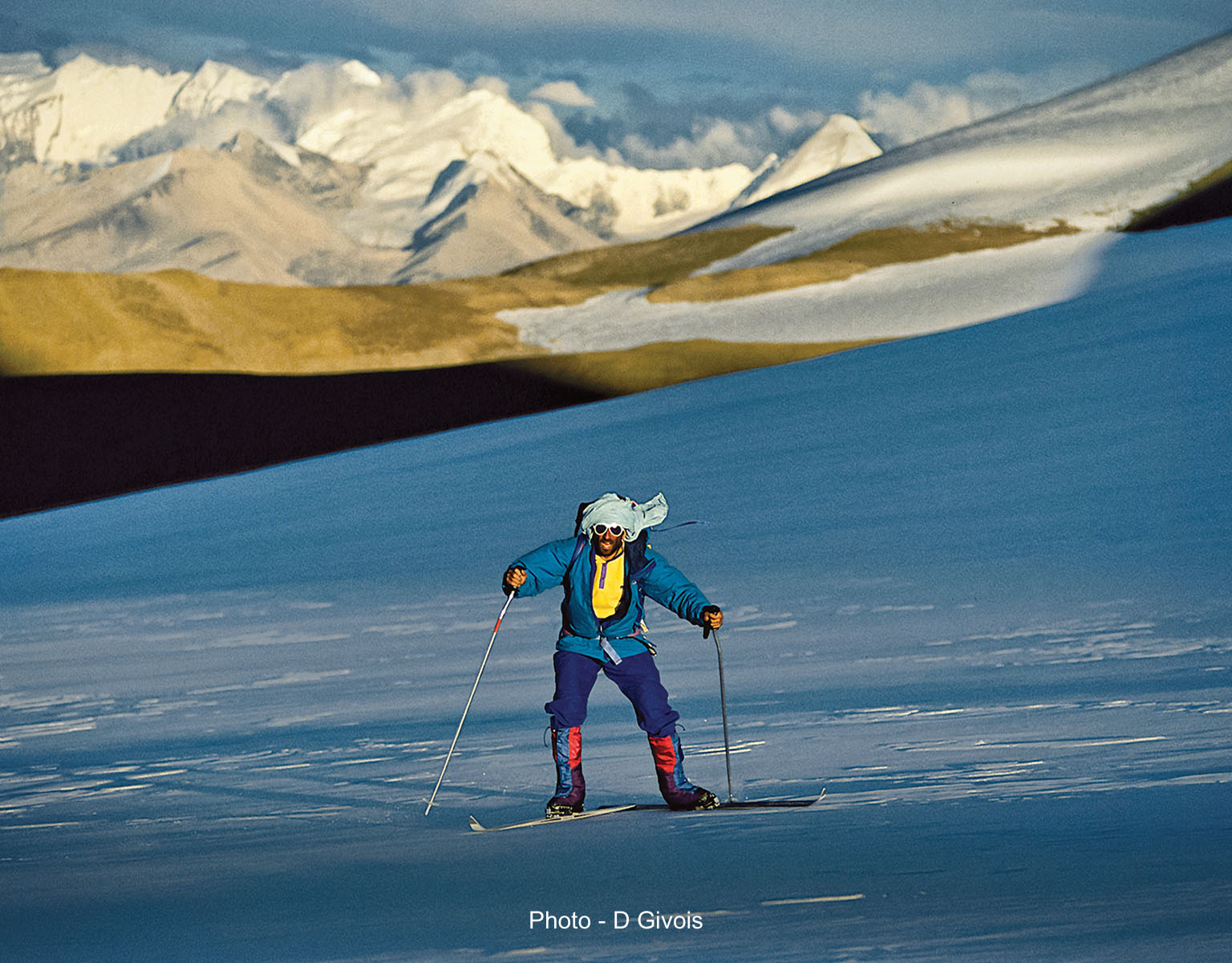 Patagonia 50 years on a blue background