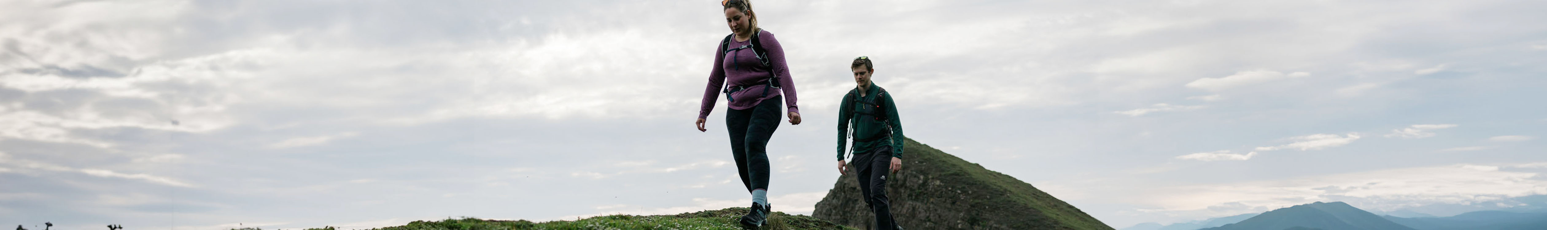 Man and woman hiking