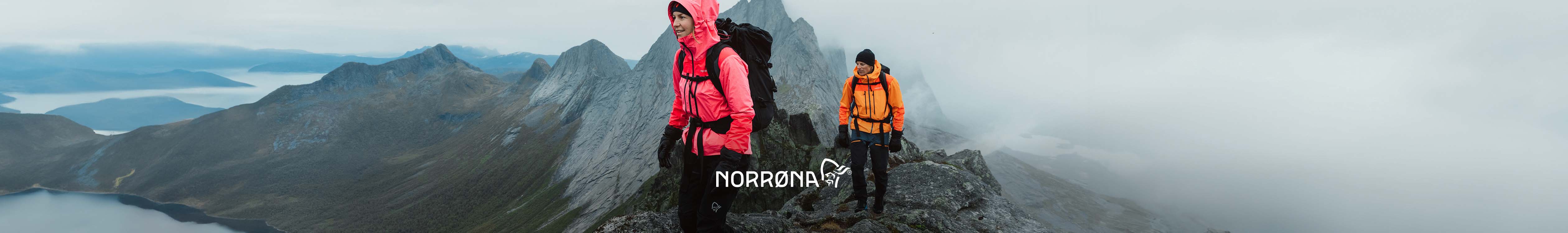 Norrona brand page. People hiking