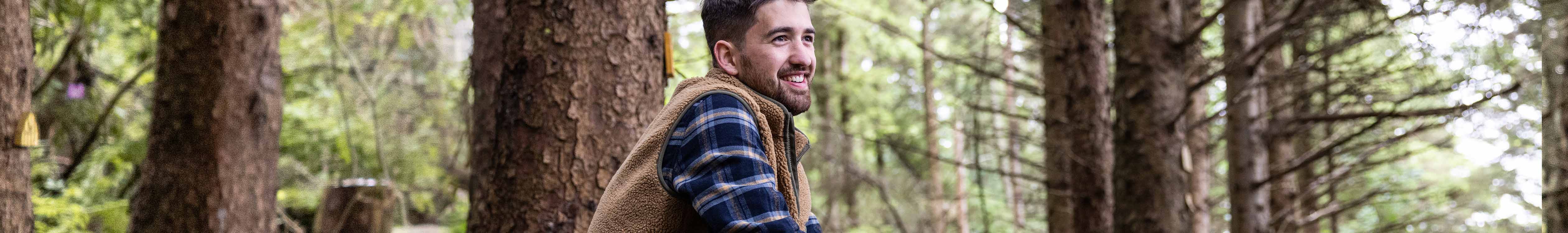 Man relaxing outdoors