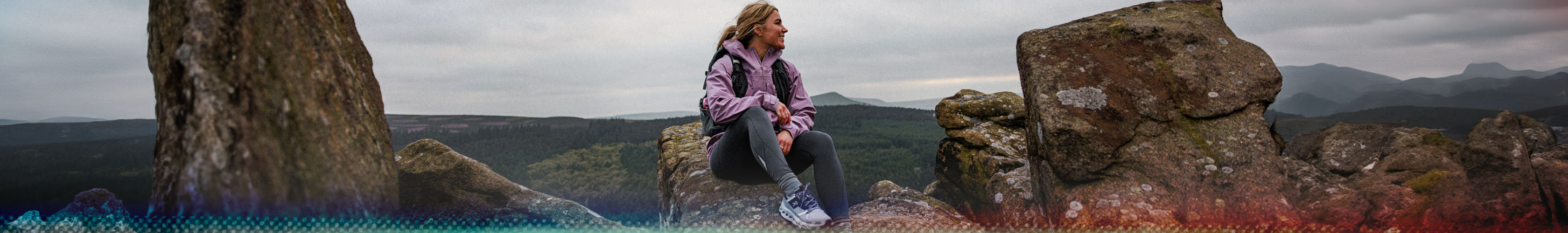 Woman wearing a waterproof jacket