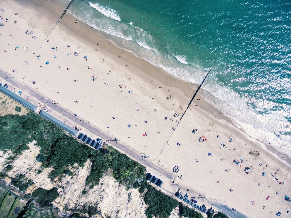 Aerial view of Bournemouth Beach 