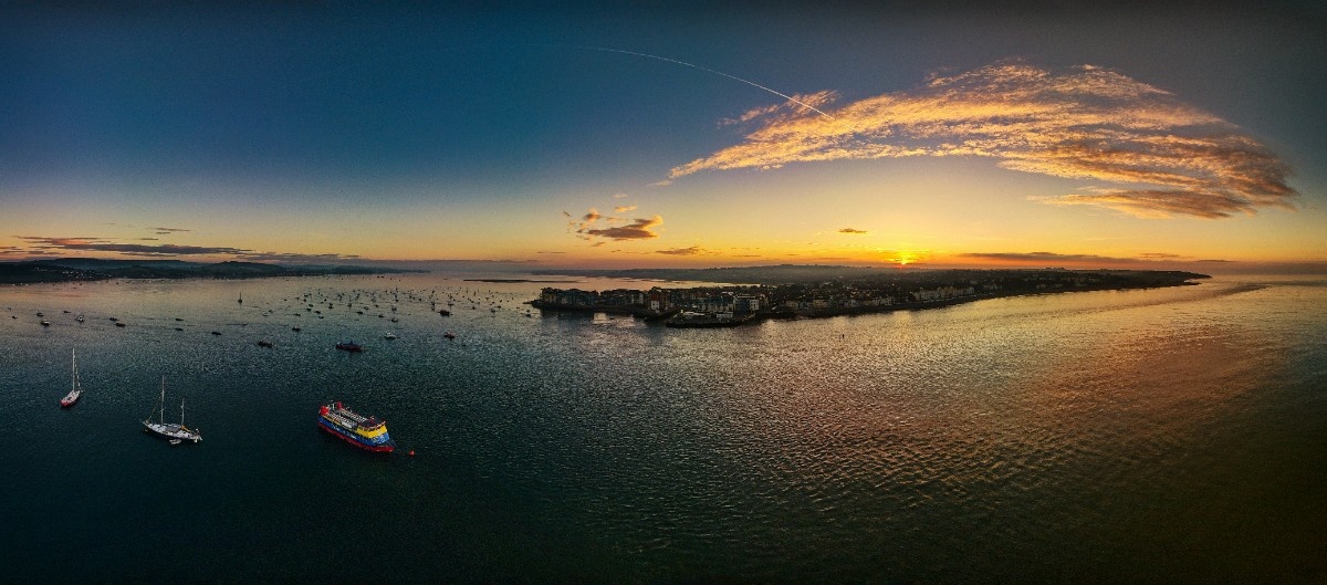 Exmouth Beach at sunset