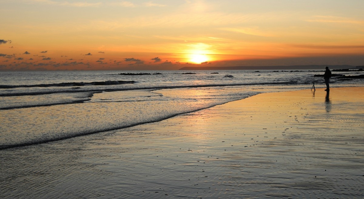 Sunset at Hastings beach