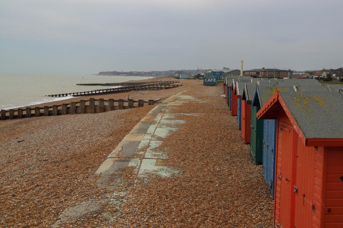 Beach huts at Hastings beach