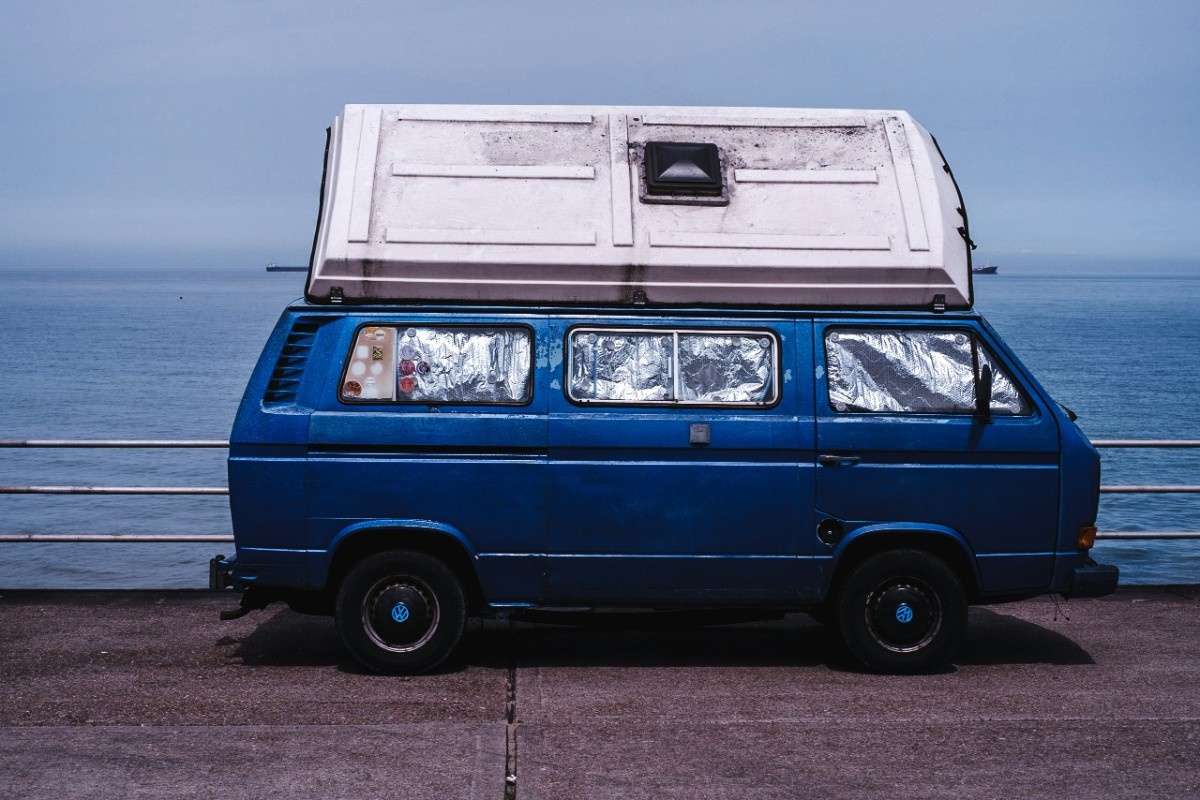 A campervan on Margate beach