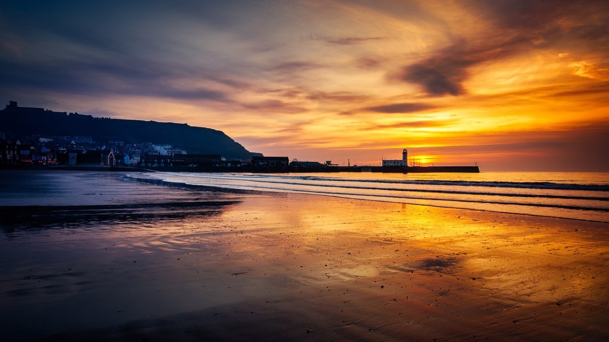 The sun setting at Scarborough Beach