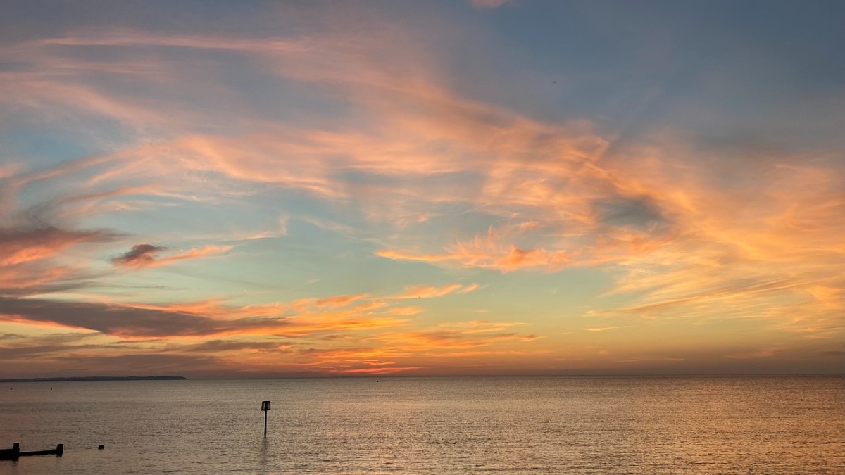 Whistable Beach at sunset