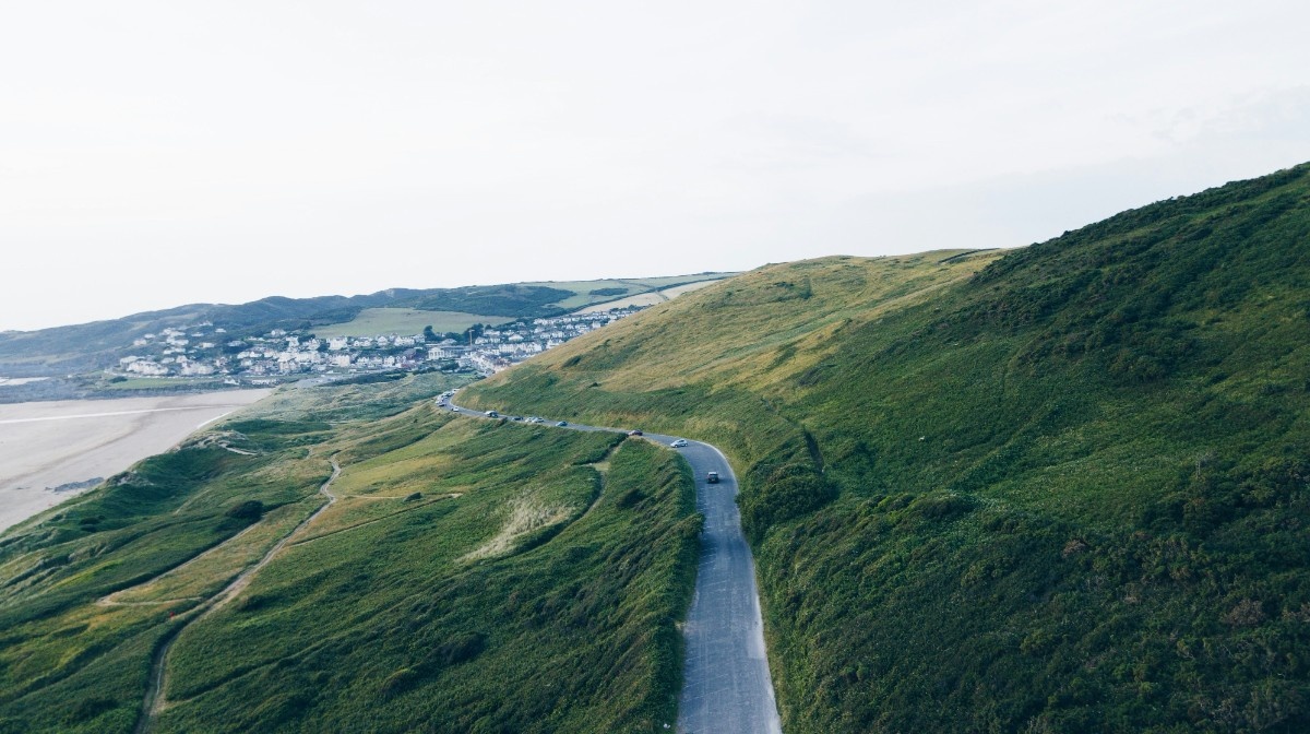 The road by Woolacombe Beach