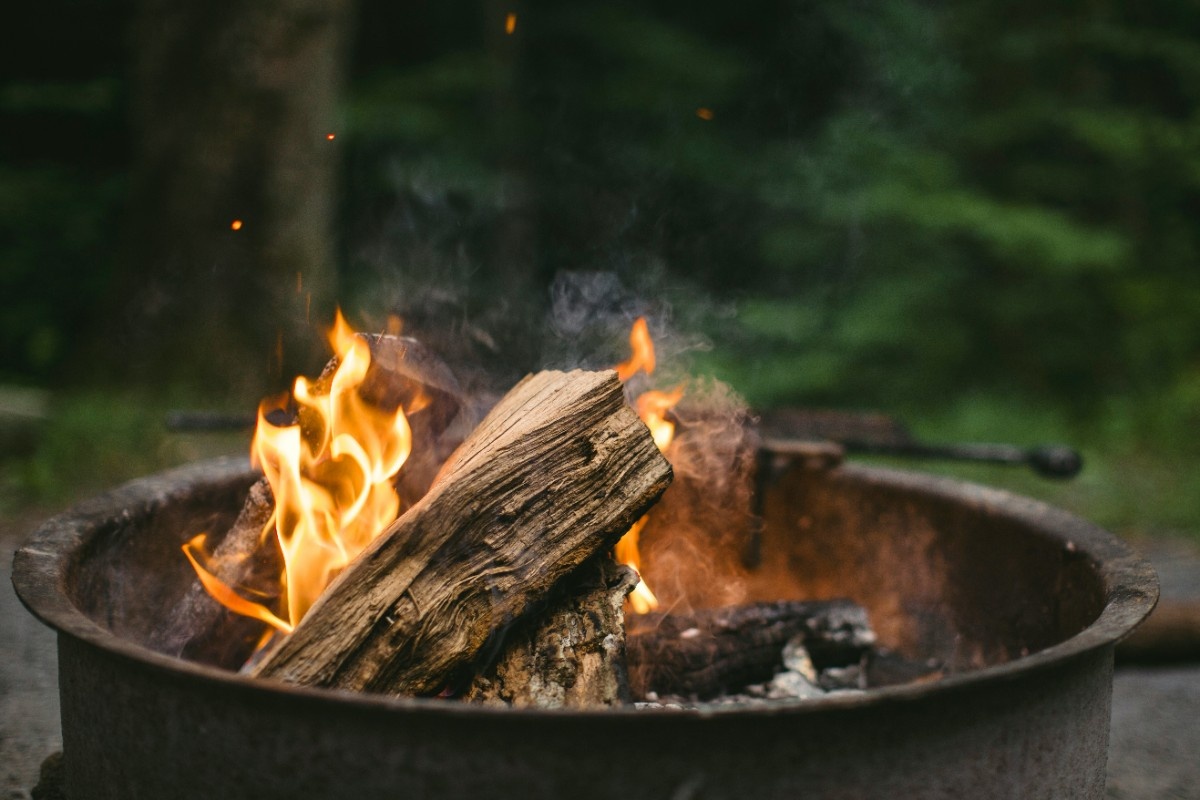 Logs heating up ready to cook 