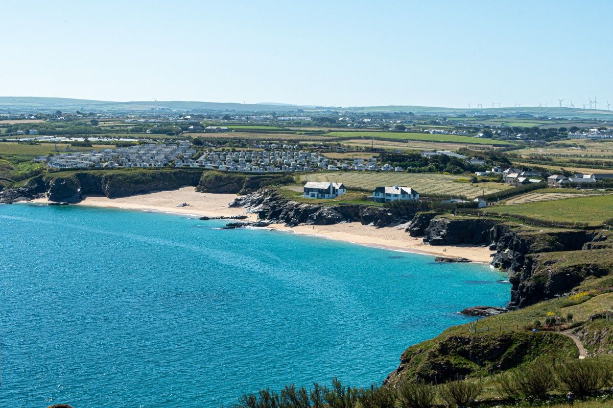 A touring campsite on the coast in Cornwall 