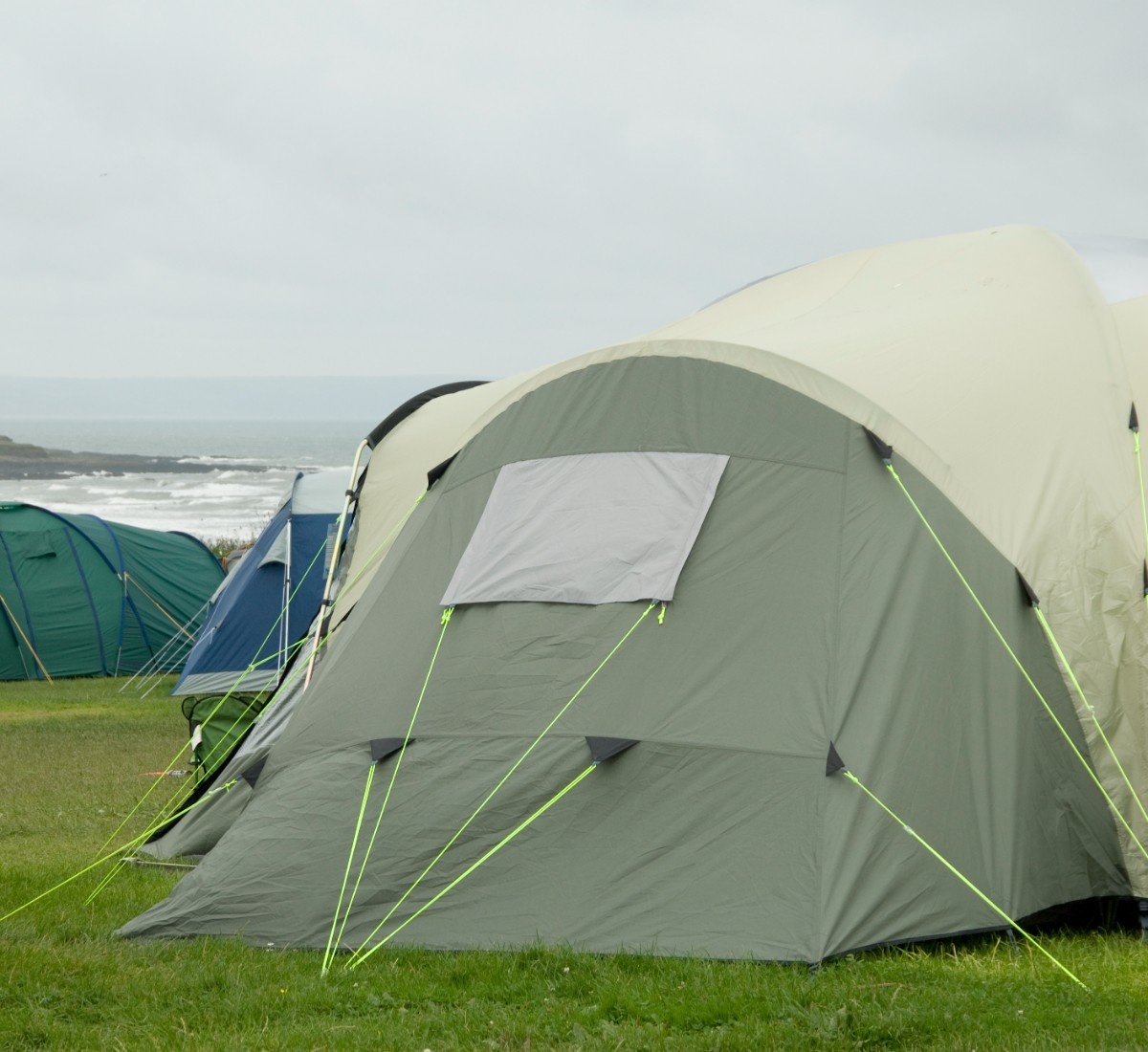 A tent at a campsite in Devon