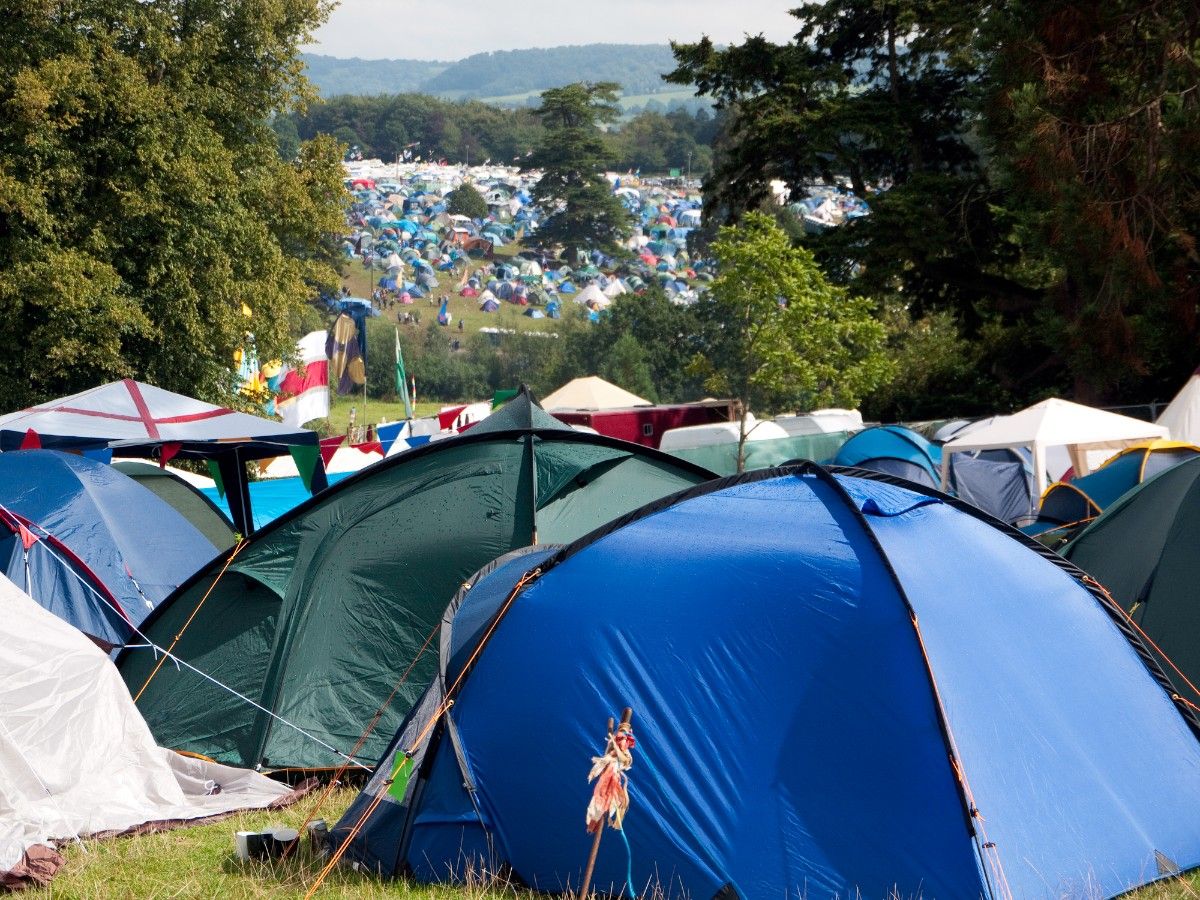 Tents at a camping festival