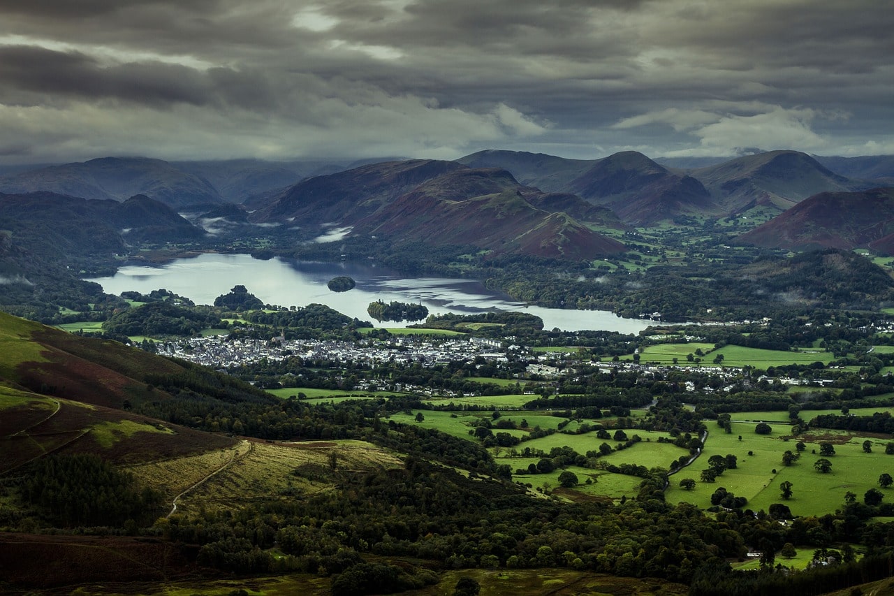 An image of Keswick from a distance 