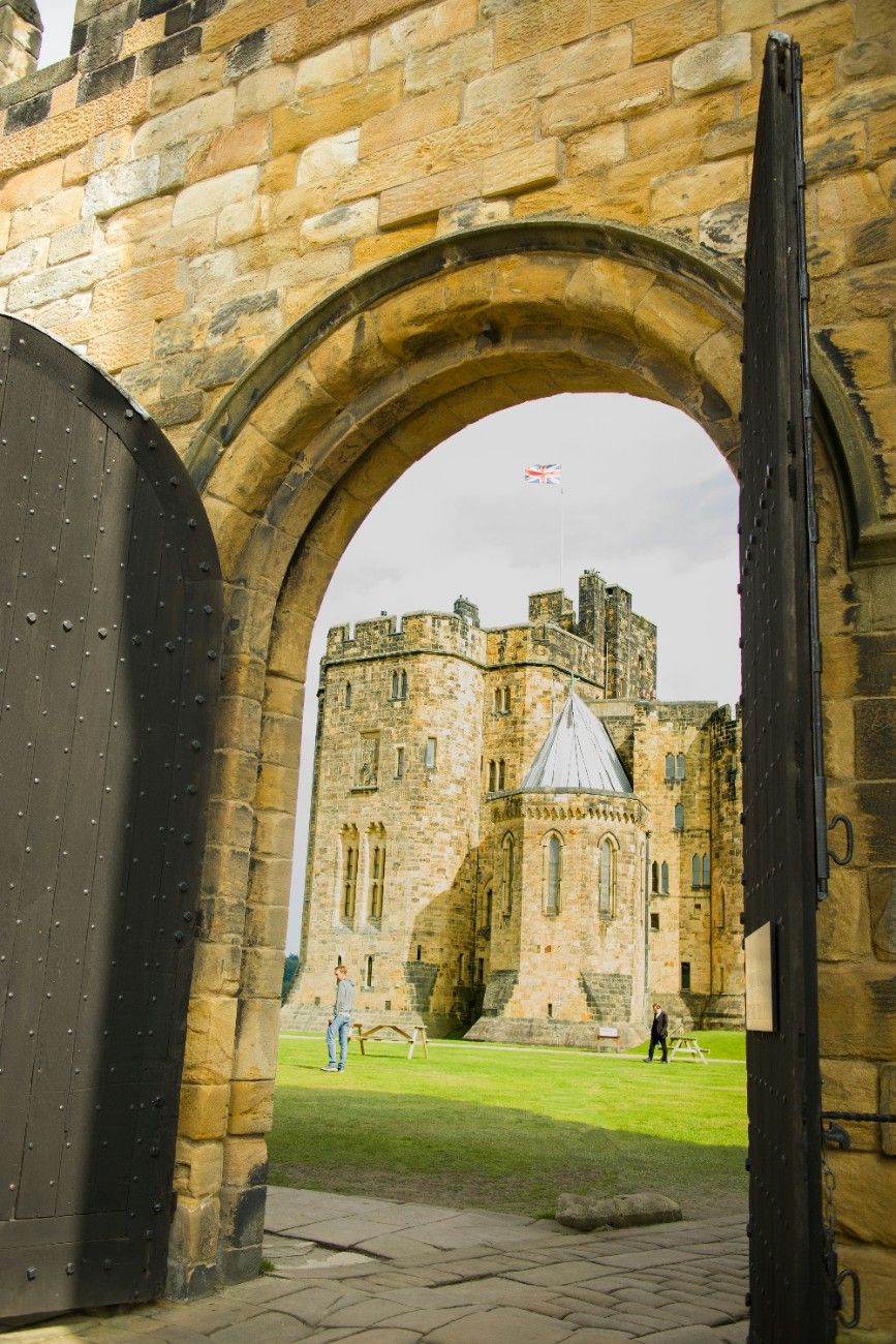 An archway in Alnwick Castle