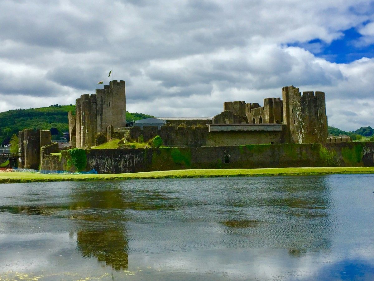 Caerphilly Castle from the distance