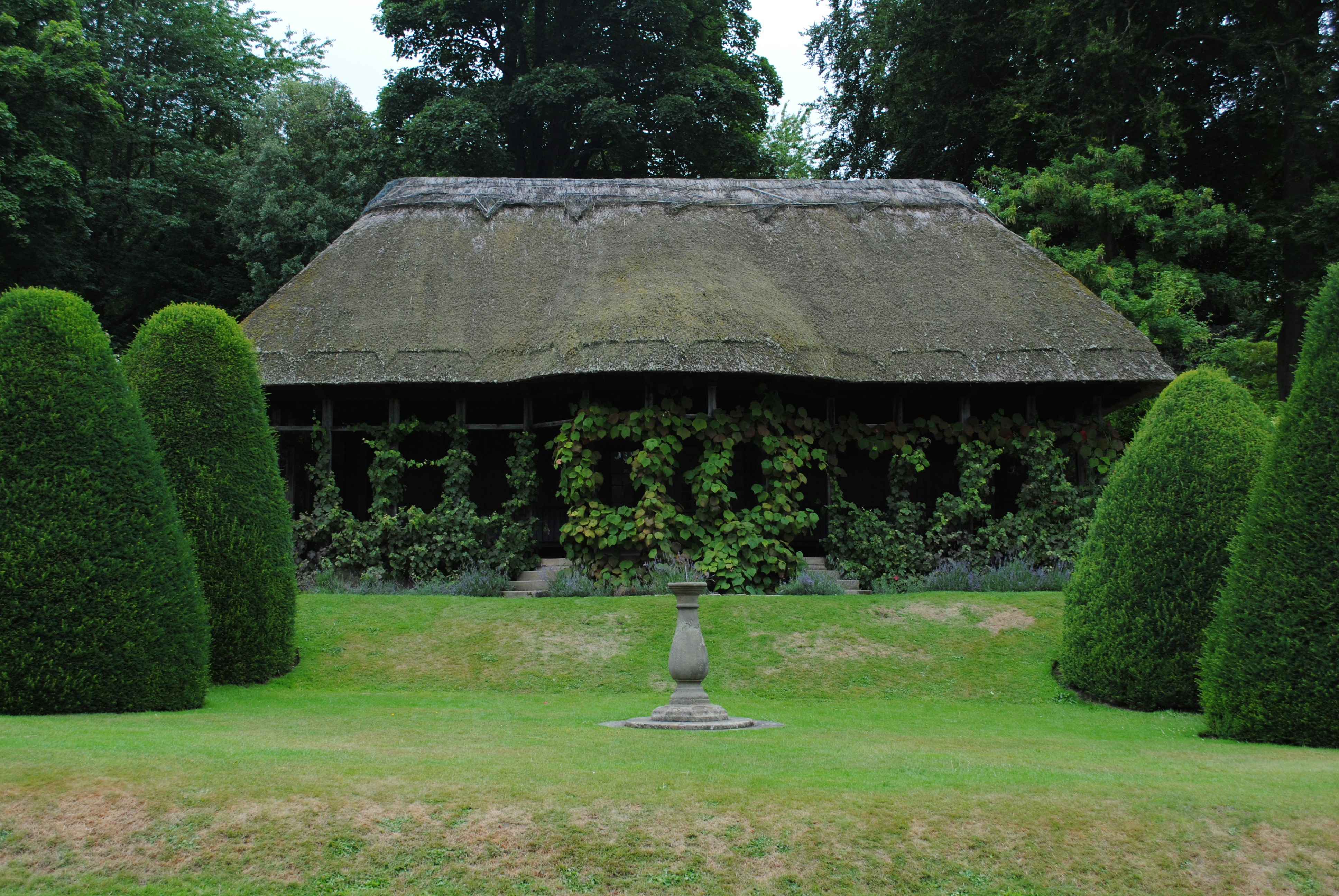 A small building in the Chirk Castle Gardens 