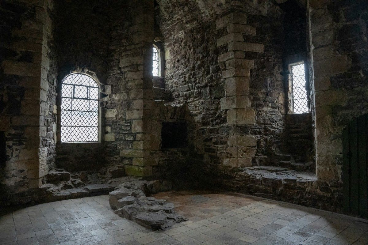 The inside walls of Doune Castle 