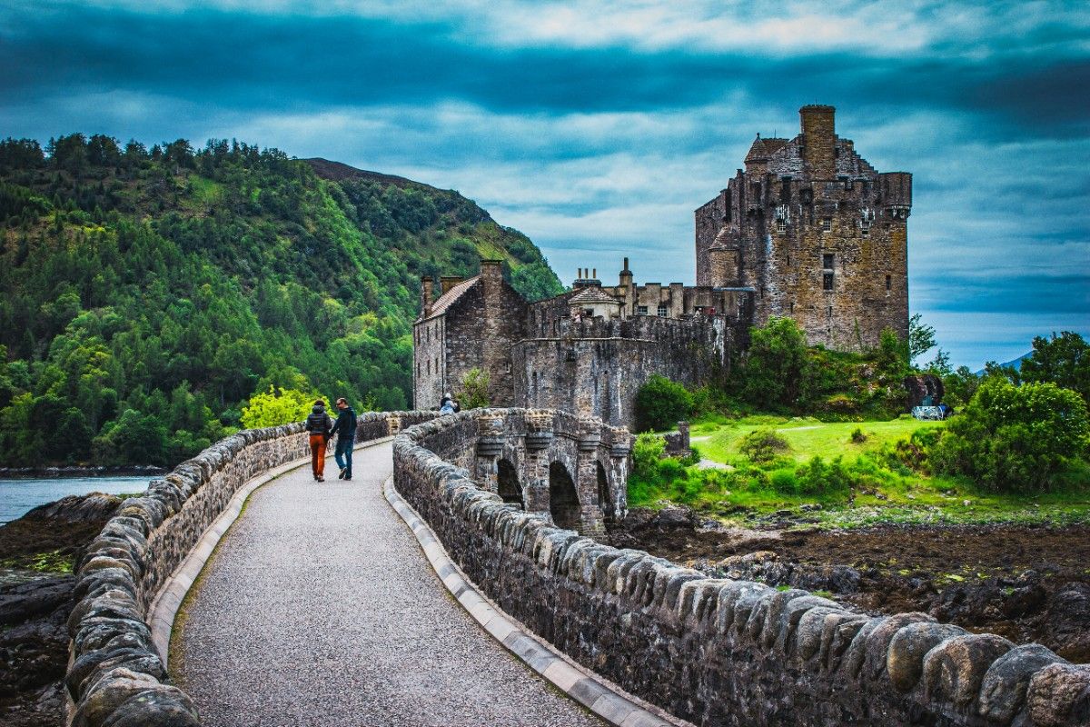 The bridge leading up to Eilean Donan Castle