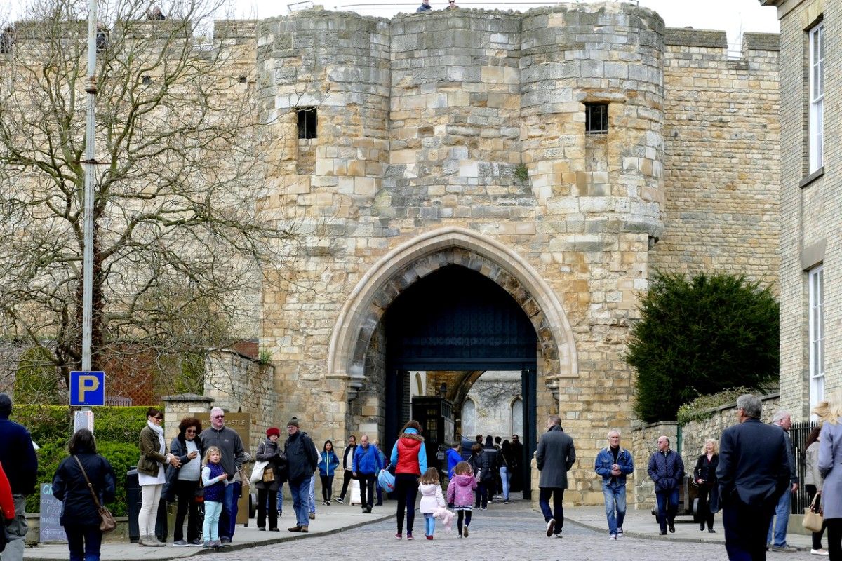 The entrance to Lincoln Castle