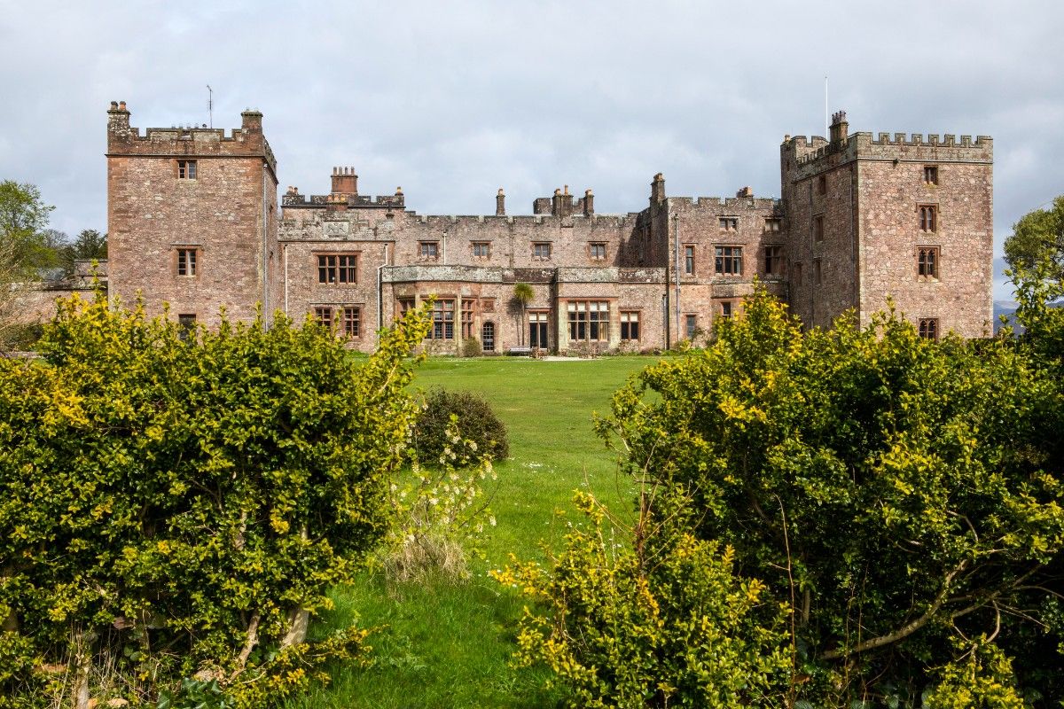 An image of Muncaster Castle taken from the grounds