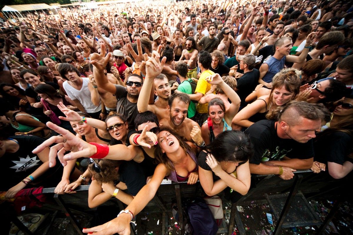 The crowd at Sziget Festival