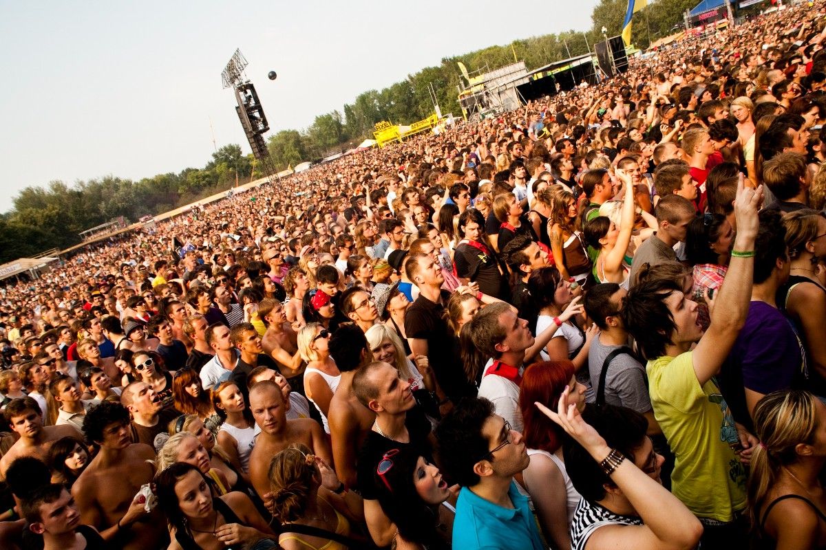 The Sziget festival crowd