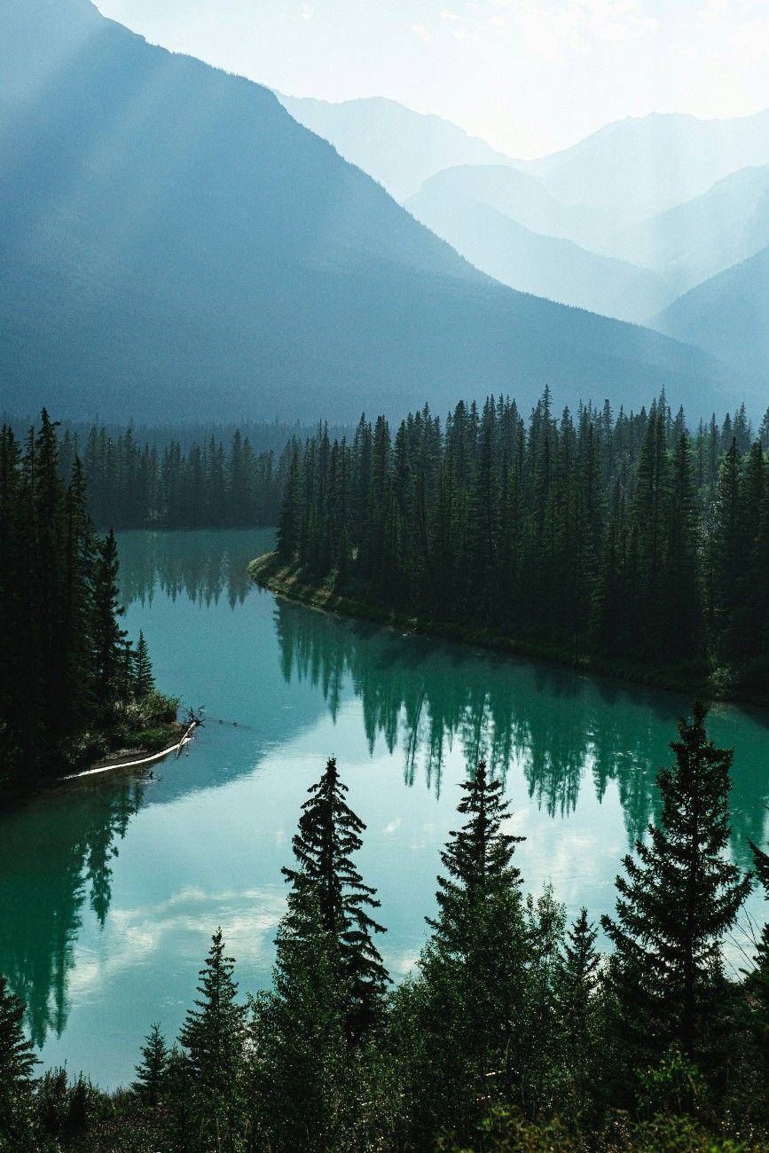 Lake Moraine in Banff National Park 