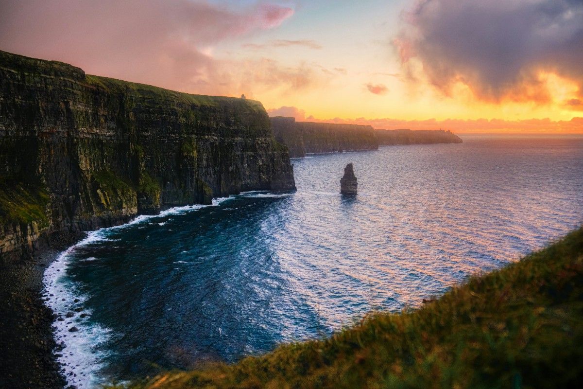 The Cliffs of Moher at sunset 