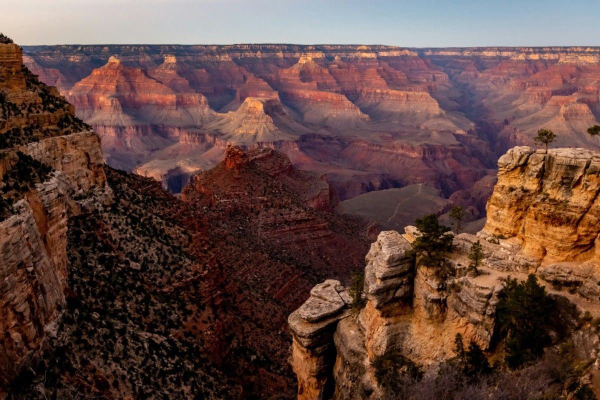 An aerial image of the Grand Canyon 