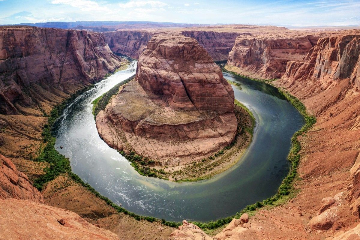 An island formation in the river of Grand Canyon National Park 