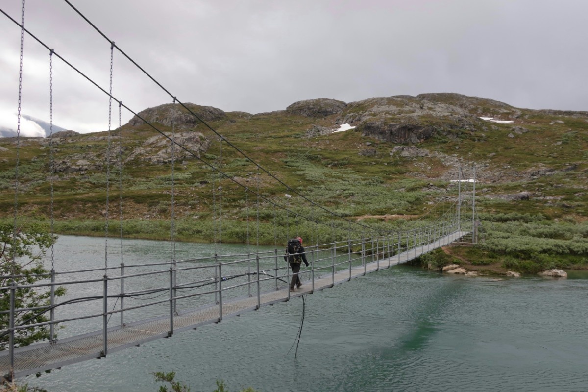 A bridge on The Kungsleden Trail