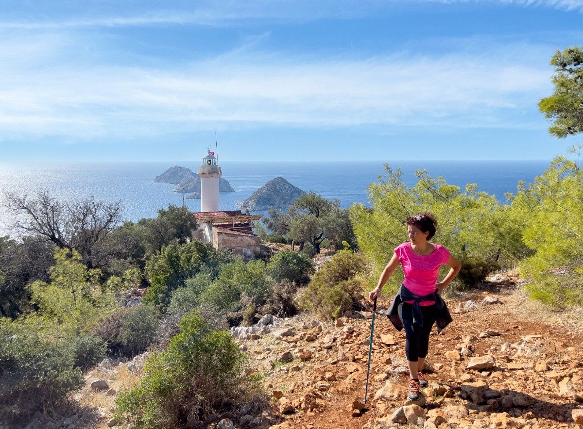 A woman hiking the Lycian Way