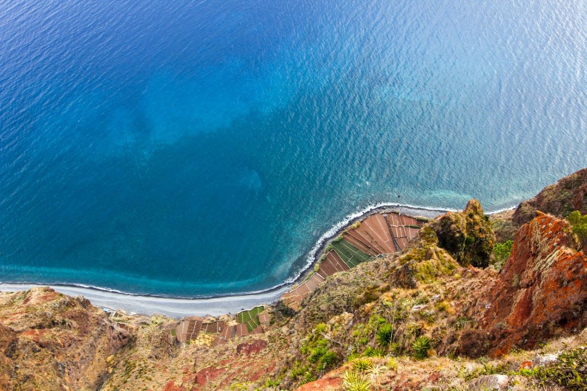 A view of the sea from above in Madeira