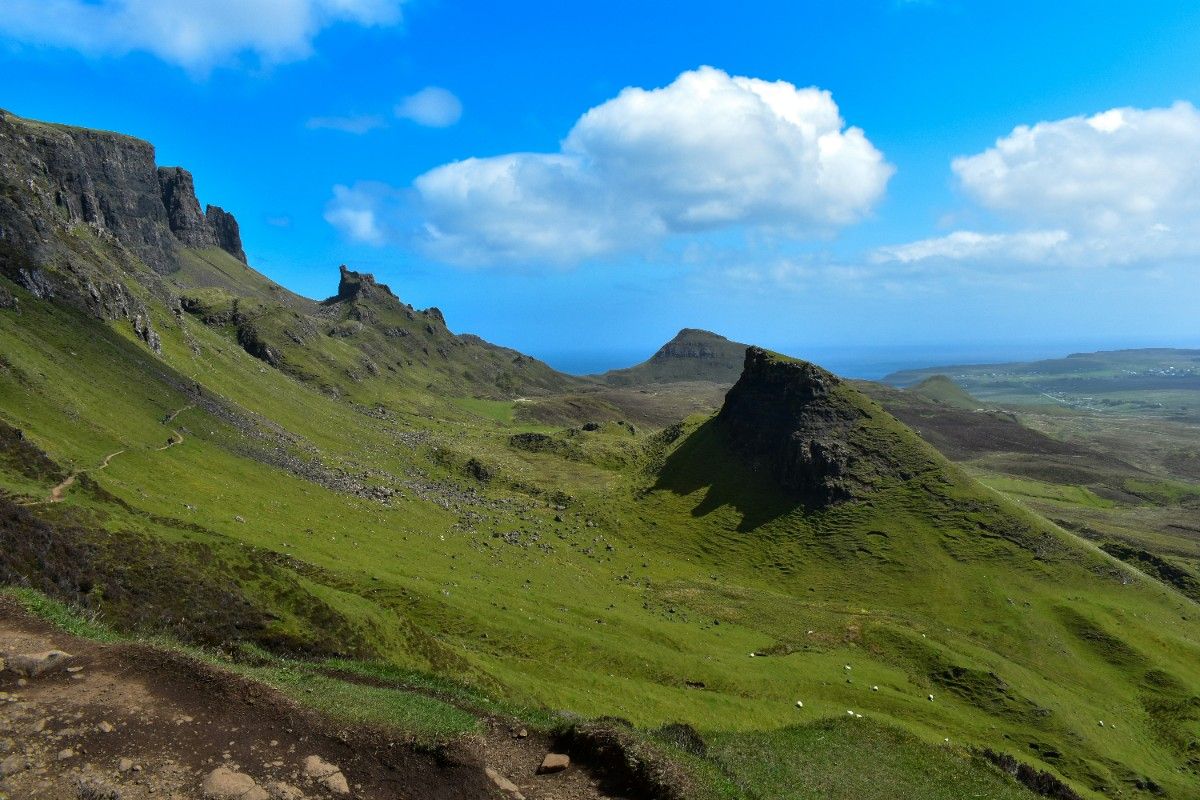 Blue skies over The Quiraing