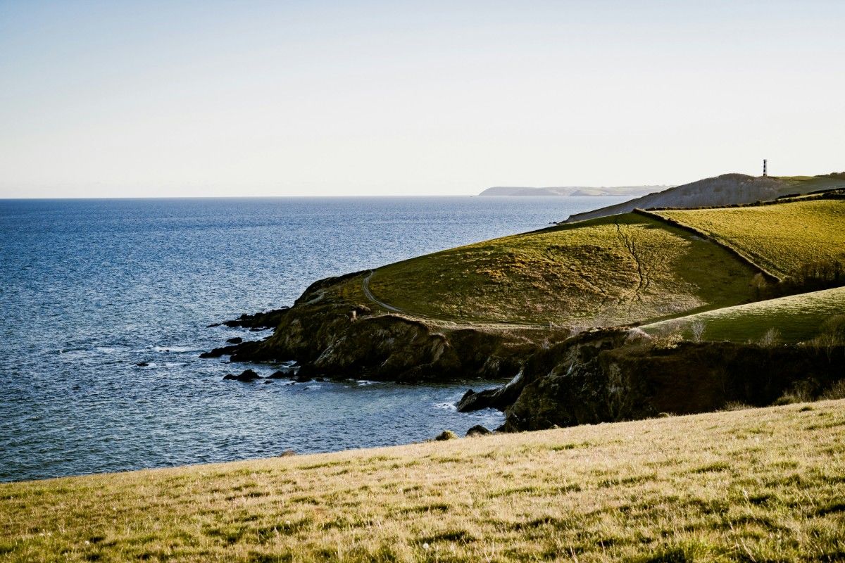 The cliffs and sea along The South West Coast Path