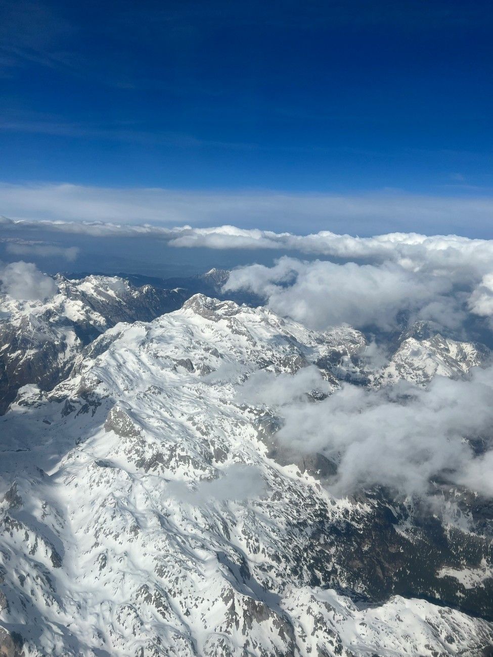 Snow on the top of the Triglav mountain