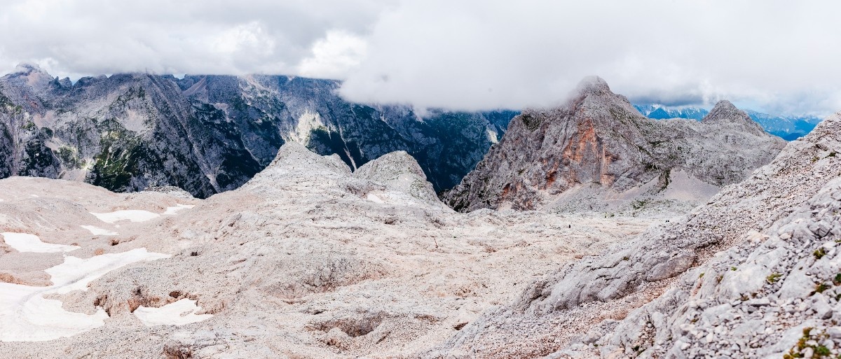 The rocky landscape of Triglav 