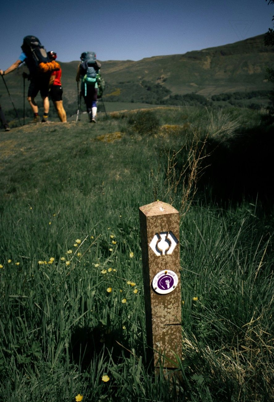 A route marker on the West Highlands Way