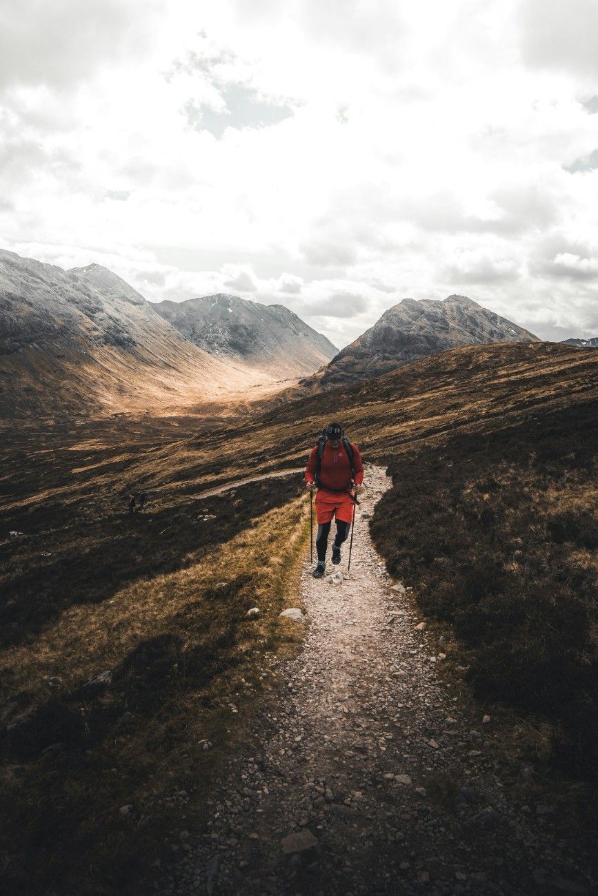 A hiker on the West Highlands Way