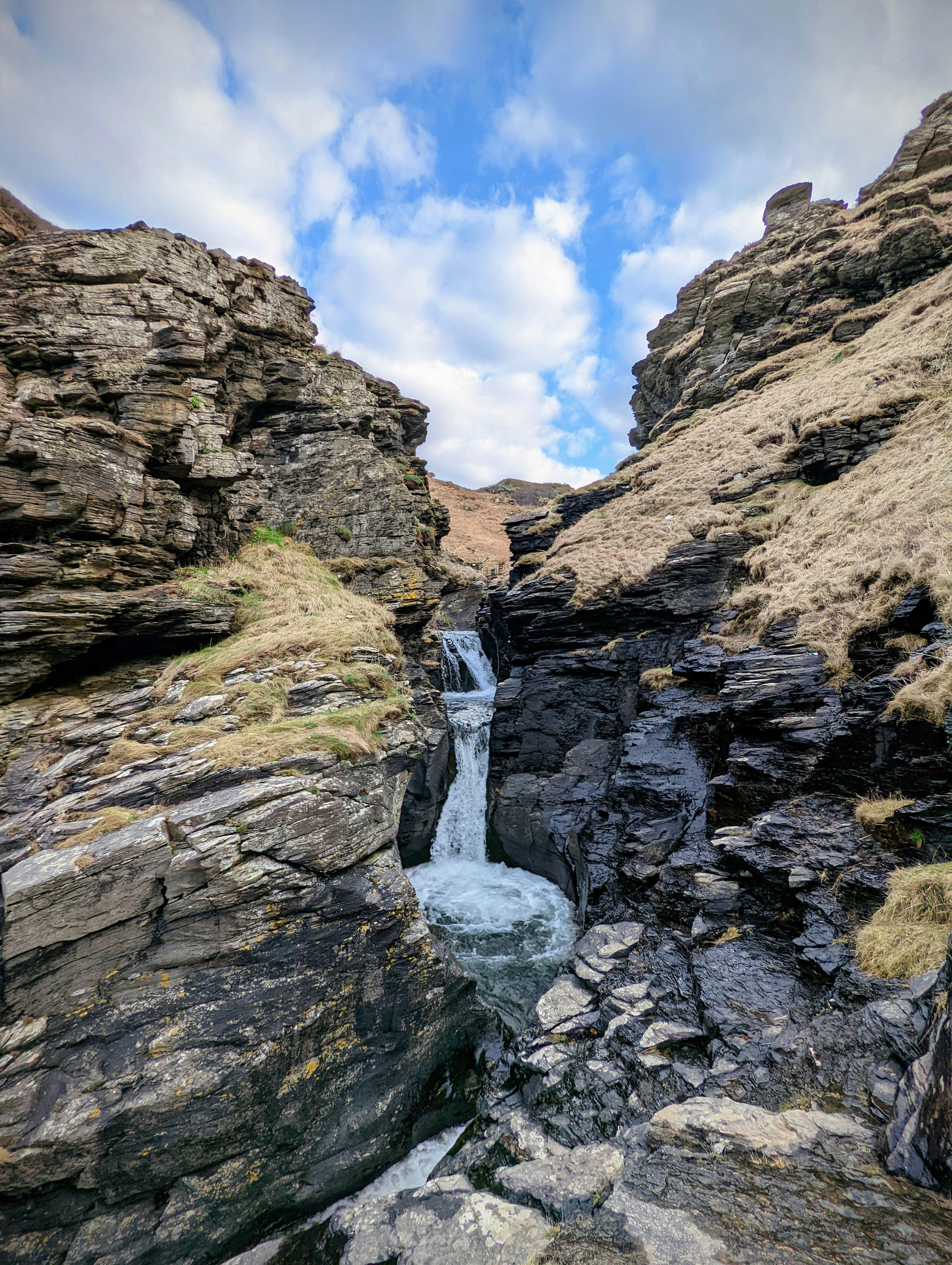 An image of a waterfall in Cornwall 