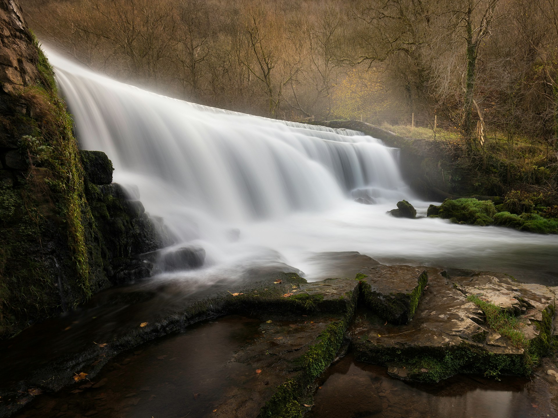 Peak district waterfalls. An image of a waterfall in the Peak District