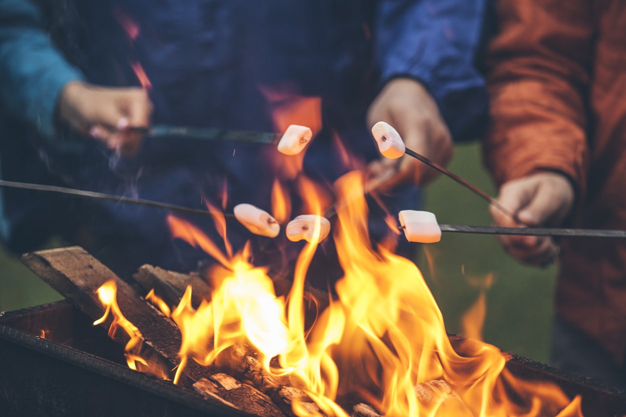 friends around a campfire