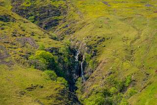 Cautley Spout Waterfall in the Howgill Fells near Low Haygarth, Yorkshire Dales National Park, Cumbria, England, UK