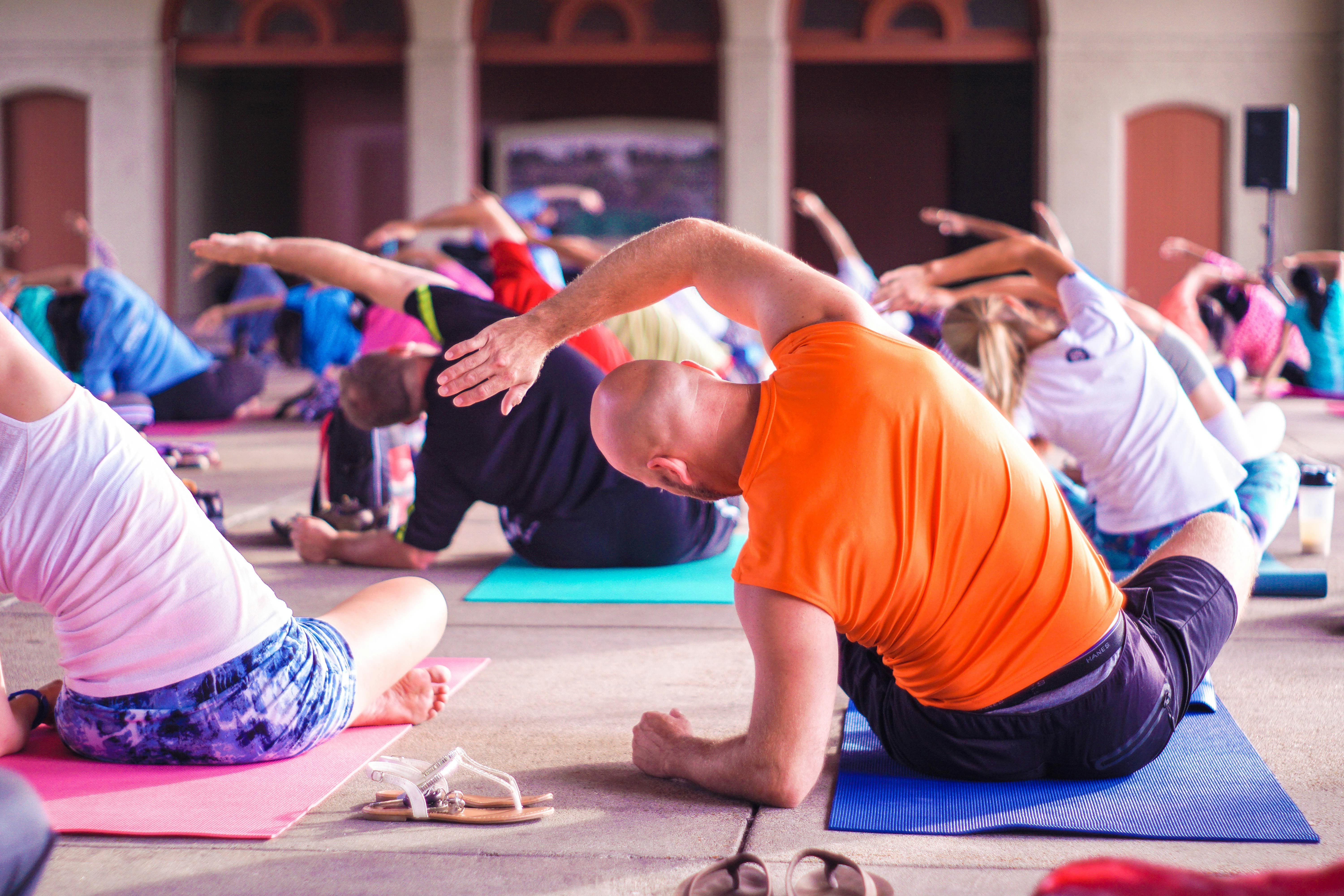 group yoga session