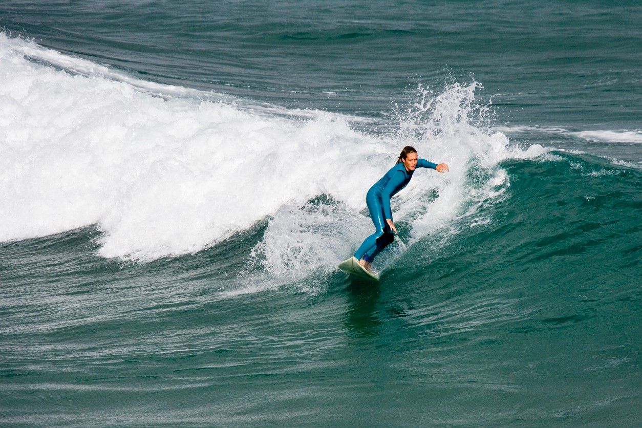 surfer at Fistral Beach