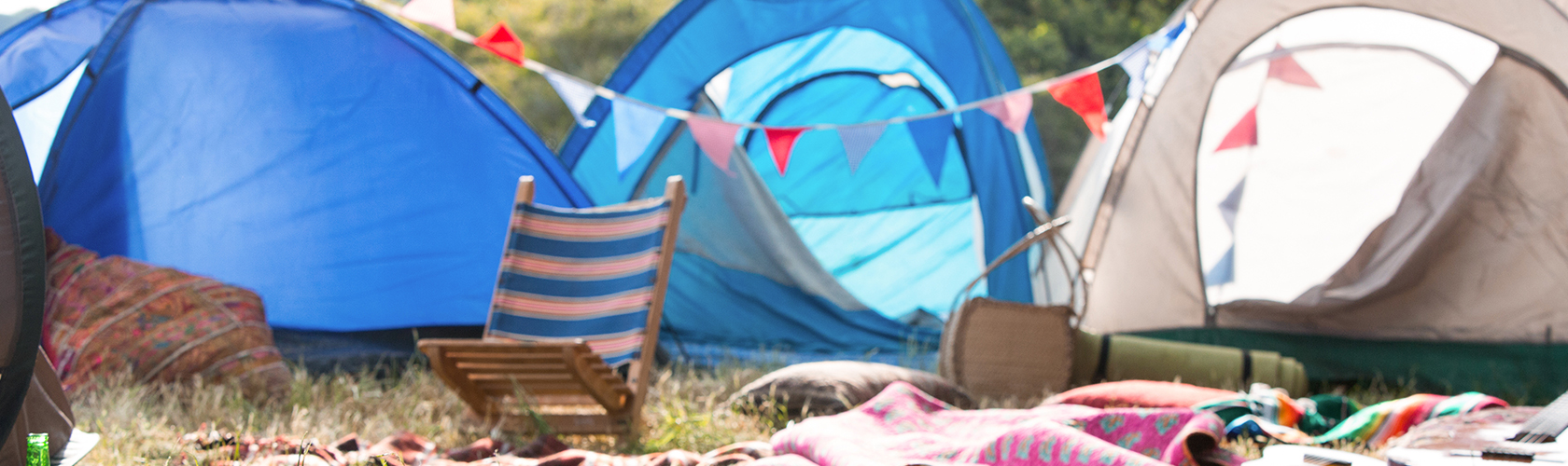 Tents at the Creamfield North Festival Campsite 