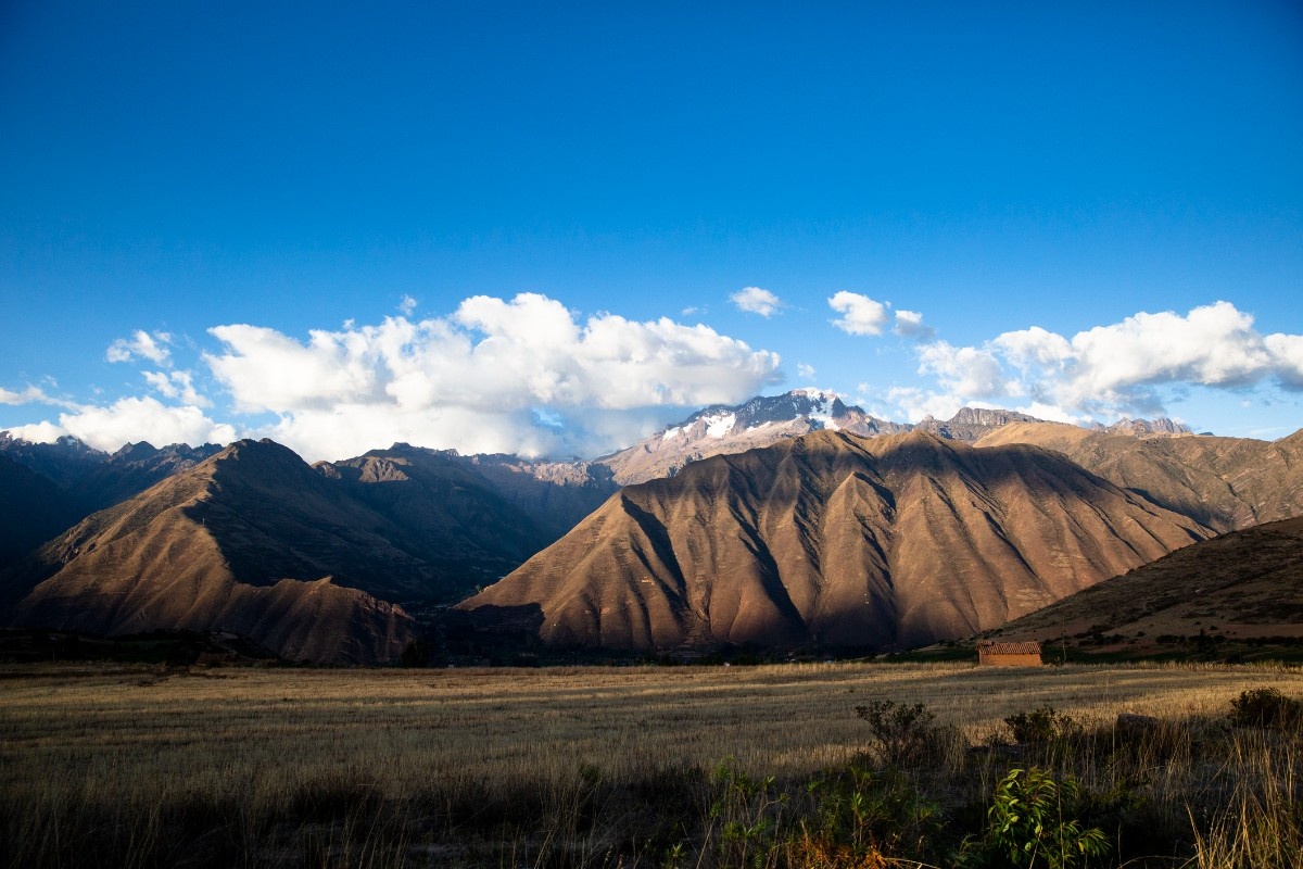 The mountains and valleys of the Salkantay Trail 